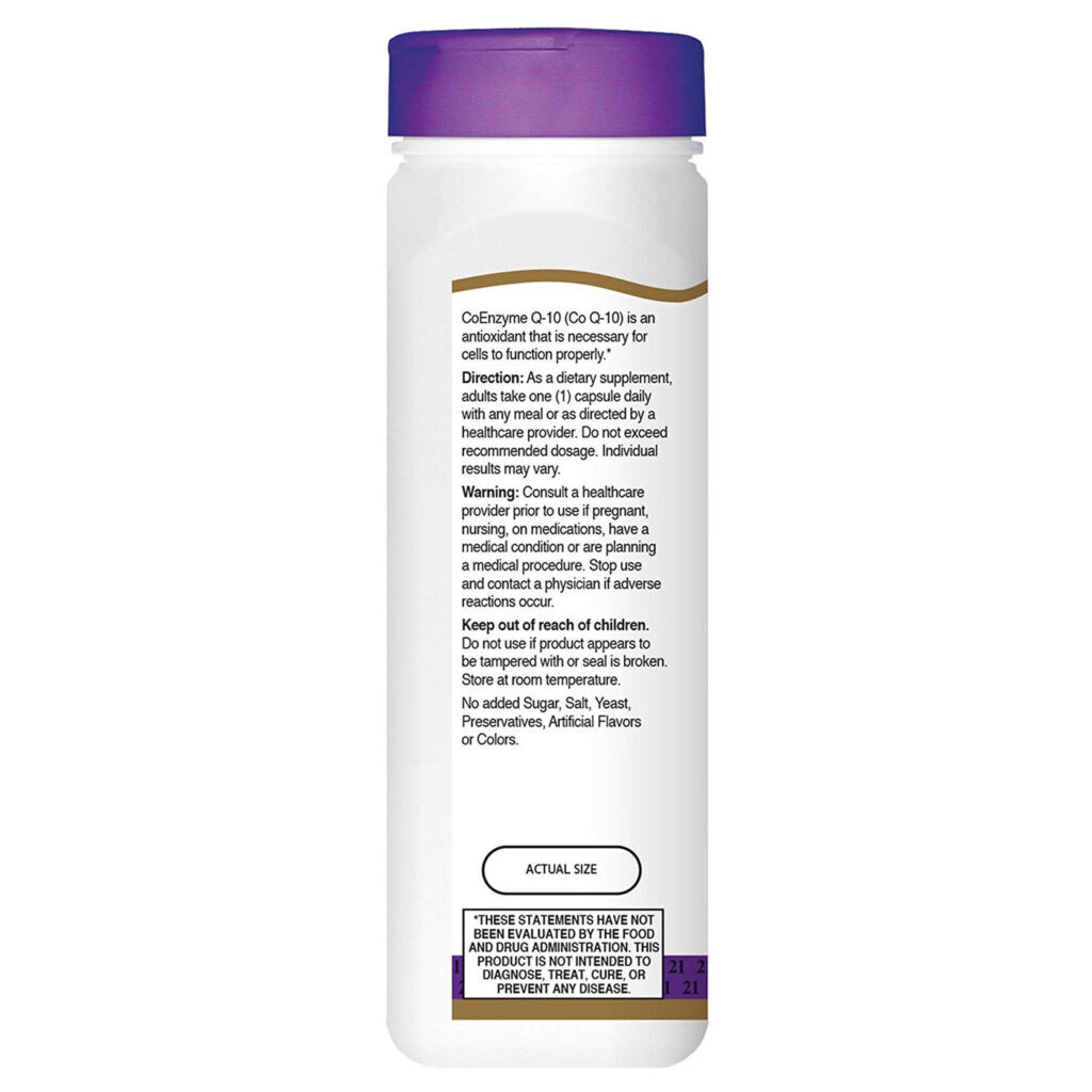 21st Century CoQ10 - 200 mg - 120 Cápsulas: Energia e Saúde Cardiovascular para Você - Imagem 3