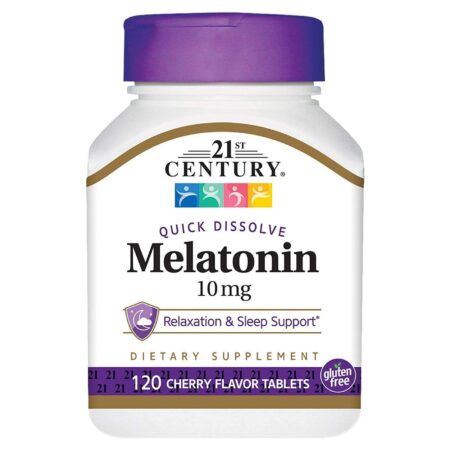 21st Century Melatonina - 10 mg - Cereja - 120 comprimidos