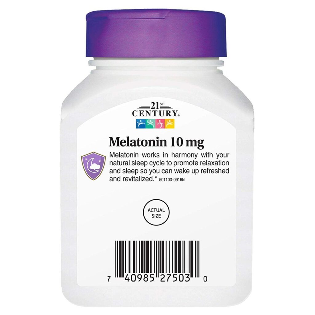 21st Century Melatonina 10 mg Cereja 120 Comprimidos: Sono Profundo e Reparador - Imagem 3