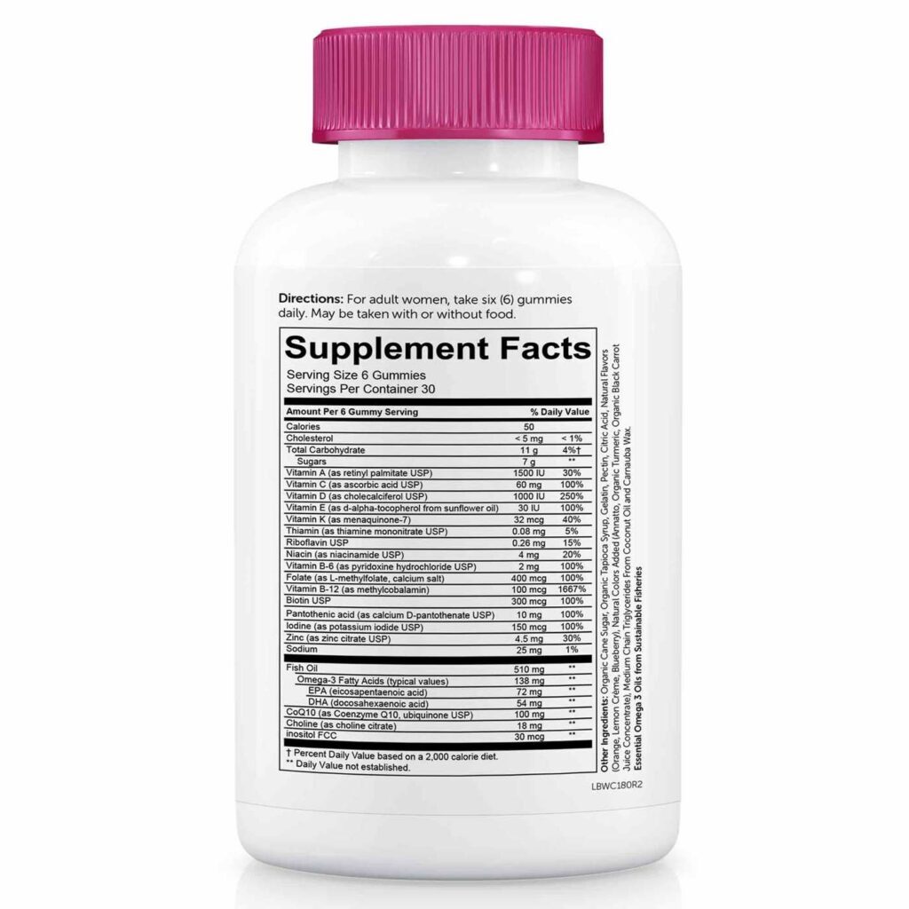 SmartyPants® Multivitamínico Completo para Mulheres - 180 Gomas: Saúde e Bem-Estar Diário no Brasil - Imagem 4