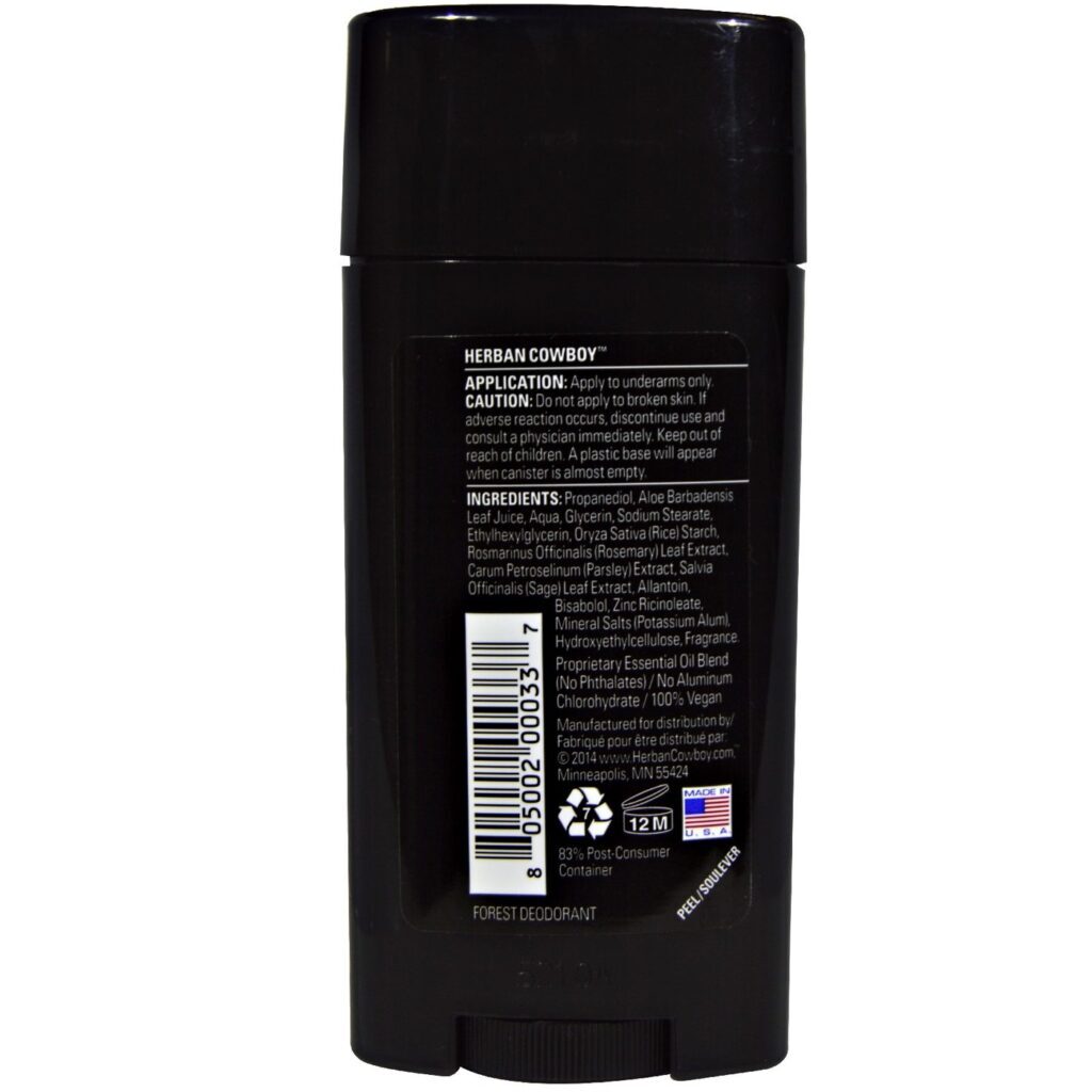 Herban Cowboy Desodorizante Higiene Natural 80g (2.8 oz) - Proteção Duradoura - Imagem 2