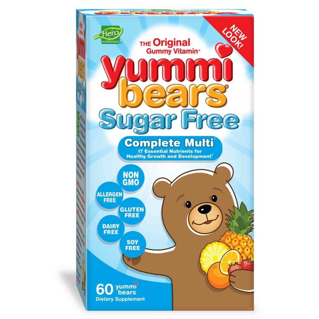 Hero, Yummi Bears® Multivitamínico Infantil Completo - 60 Gomas para Desenvolvimento Saudável
