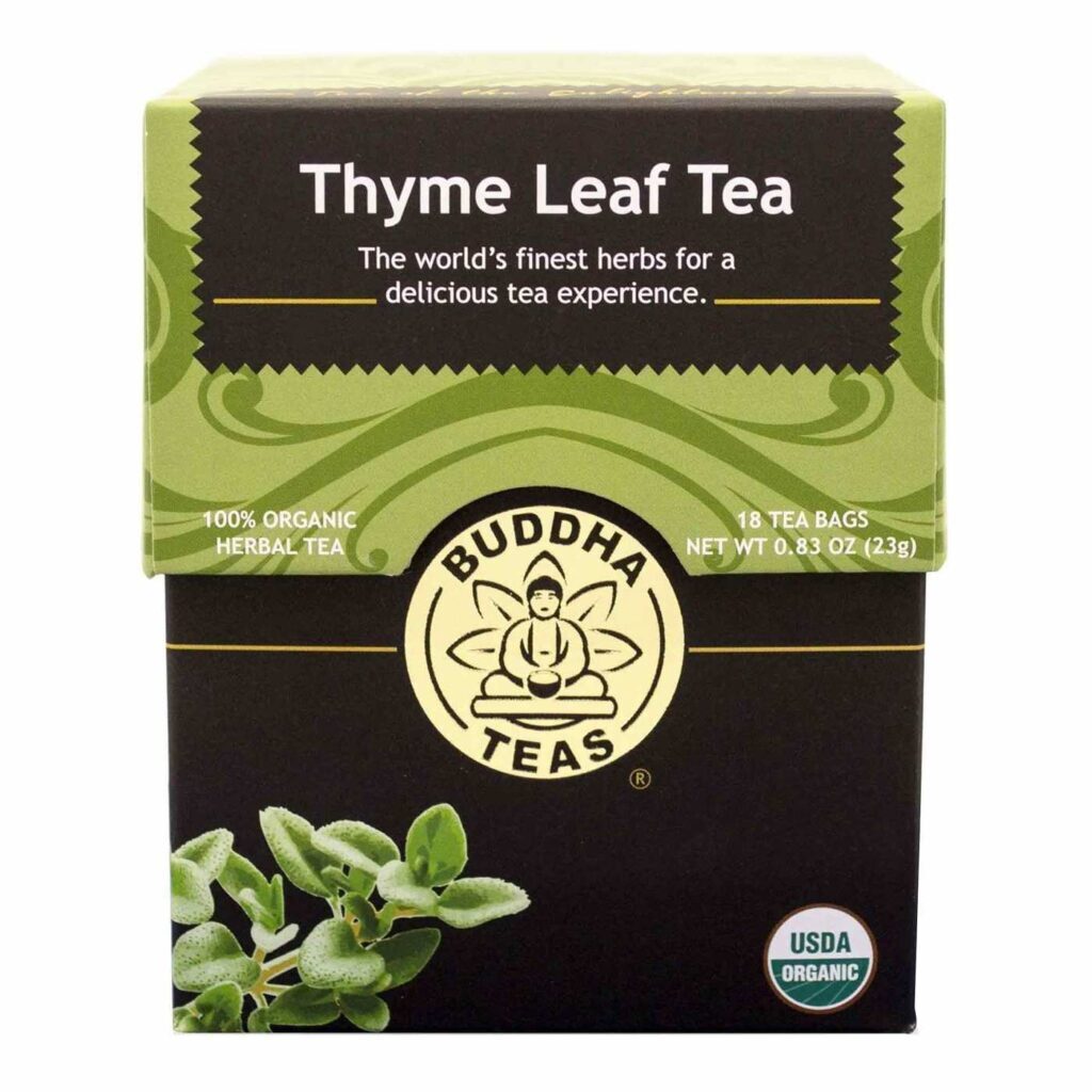 Buddha Teas Chá de Tomilho Orgânico - 18 Saquinhos: Pureza Natural para Seu Bem-Estar