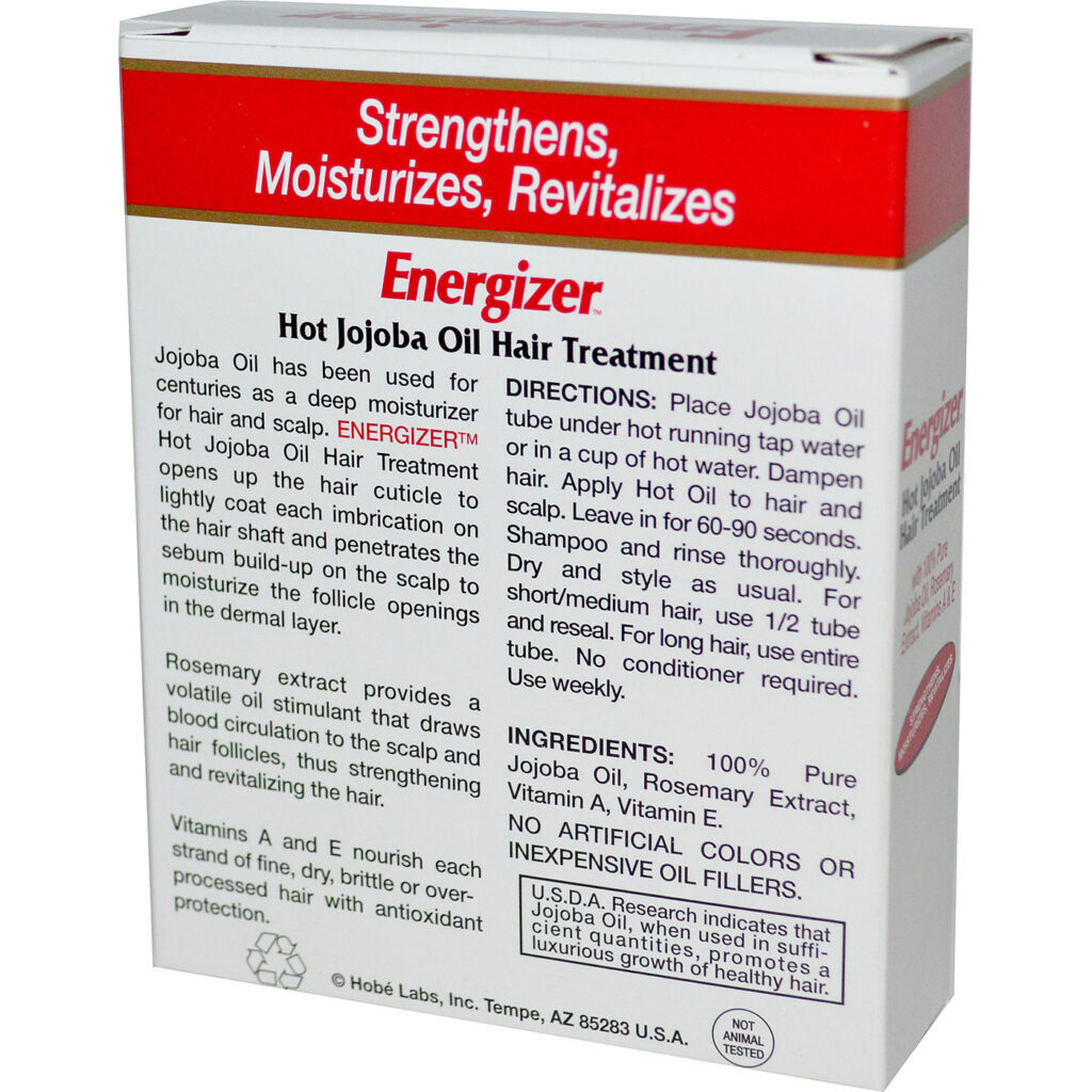 Hobe Laboratories Tratamento Capilar Energizer Óleo Quente Jojoba - 3 Tubos - Revitalização Profunda - Imagem 2