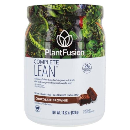 PlantFusion, Proteína Vegetal Integral Completa - Chocolate Brownie - 420 ml (14,82 oz)