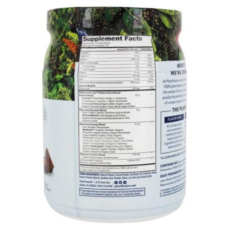 PlantFusion, Proteína Vegetal Integral Completa - Chocolate Brownie - 420 ml (14,82 oz) - Image 2