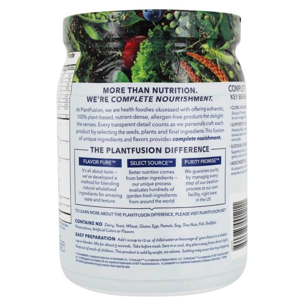 PlantFusion Proteína Vegetal Complete Lean Baunilha 420g: Nutrição Completa e Pura - Imagem 3