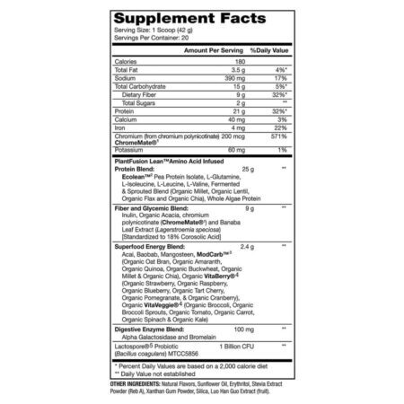 PlantFusion Proteína Vegetal Magra Completa 840g - Energia Pura para o Seu Dia - Imagem 2