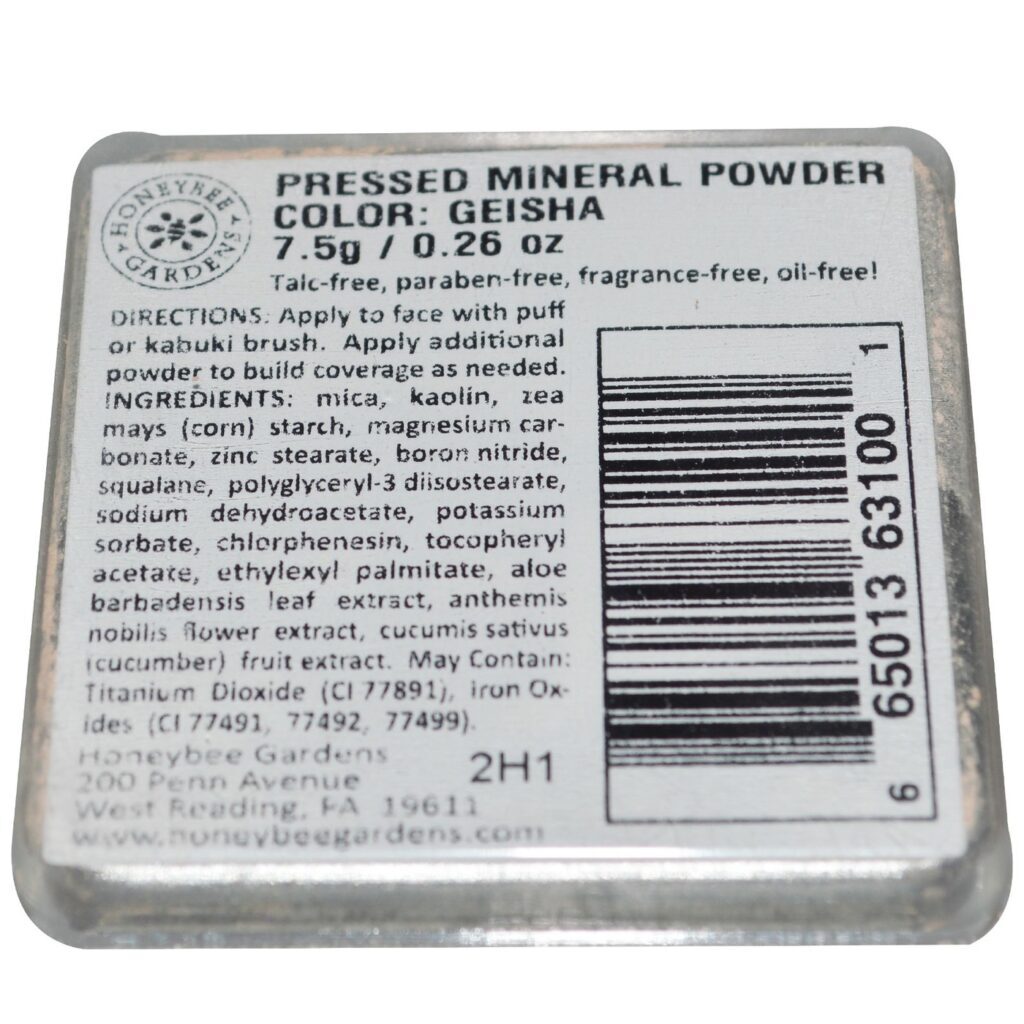 Honeybee Gardens Base em Pó Mineral Compacto Geisha 7.5g | Pó Compacto Mineral Facial - Imagem 2