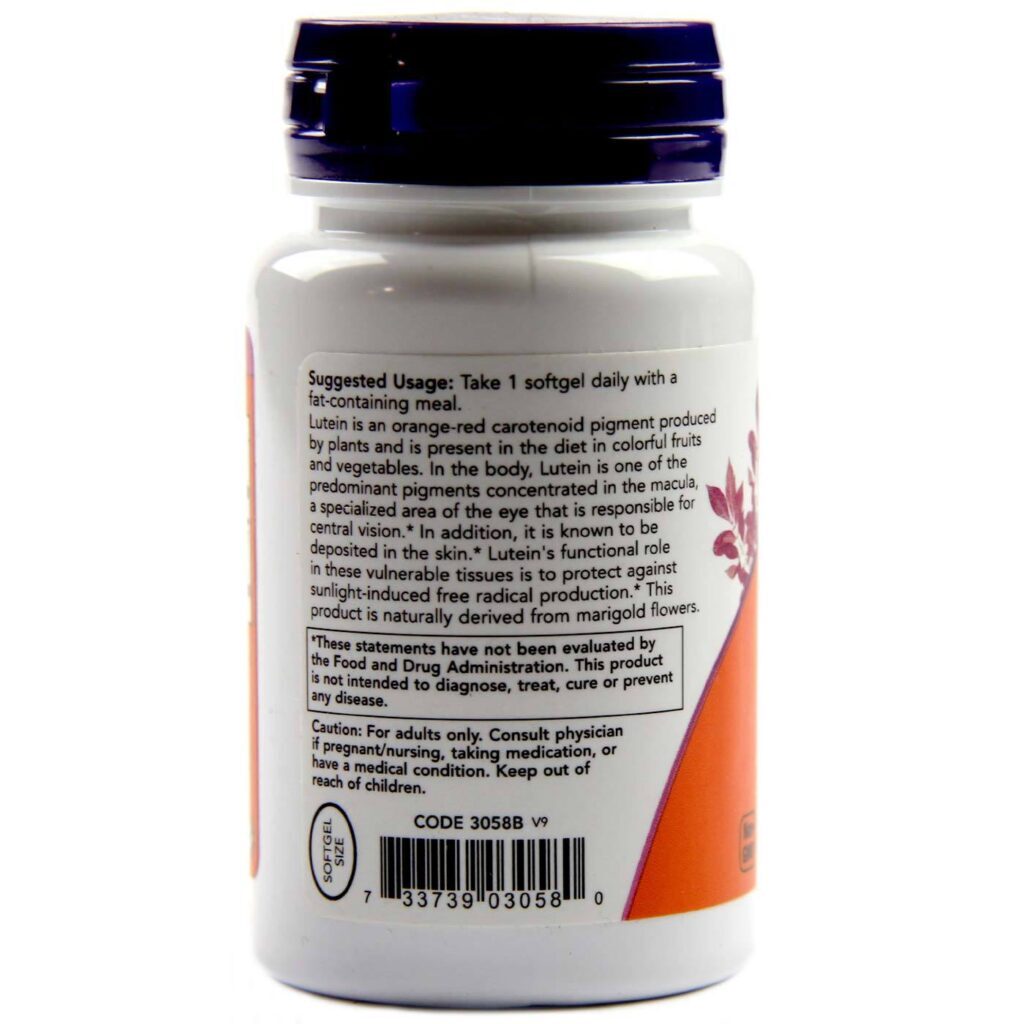 Luteína 10 mg Now Foods 60 Cápsulas Gel: Saúde Ocular e Visual no Brasil - Imagem 3
