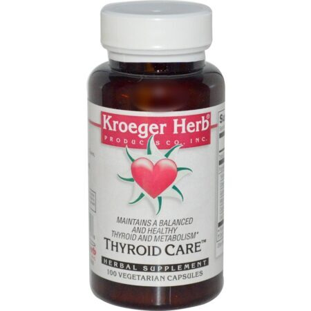 Kroeger Herb Cuidados com a Tireóide – 100 Cápsulas Vegetarianas – Suporte Hormonal Natural — foto 1