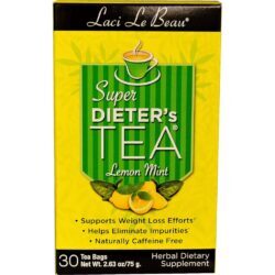 Laci Le Beau, Chá Super Dieter's® Limão e Hortelã - 30 Saquinhos para Controle de Peso