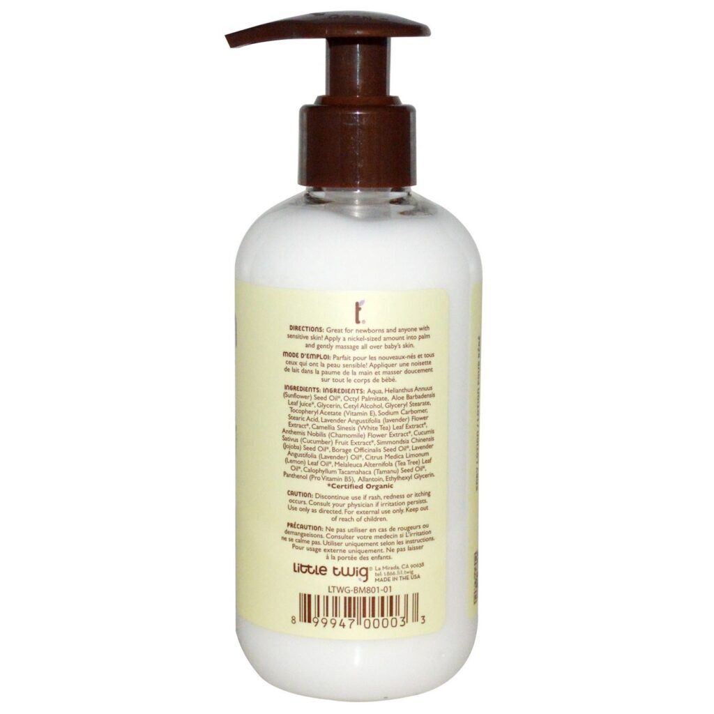 Little Twig Bebê Loção Hidratante Lavanda Calmante 240ml - Pele Macia e Relaxada - Imagem 2