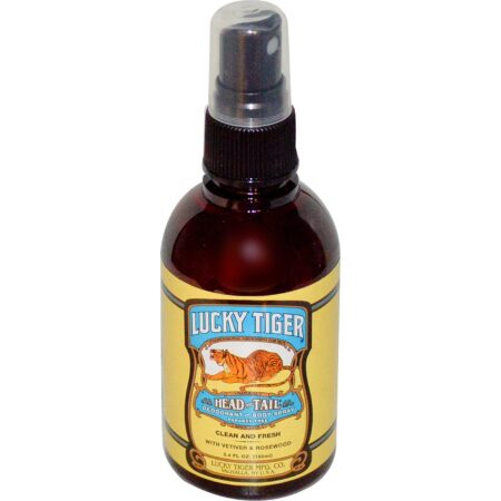 Lucky Tiger, Desodorante Corporal em Spray (Da cabeça aos Pés) - 3,4 oz (100mL)