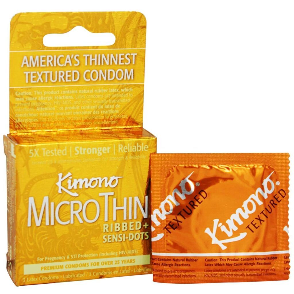 Kimono® Preservativo de Latex Texturizado - Mayer Laboratories - 3 Unidades: Segurança e Prazer para o Casal Brasileiro