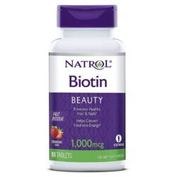 Biotina 1000 mcg Natrol 90 Tabletes: Saúde Capilar, Pele e Unhas Fortes no Brasil