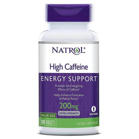 Natrol, Alta Cafeína 200 mg - 100 Tabletes