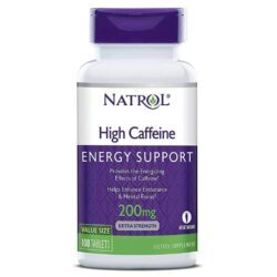 Natrol Alta Cafeína 200 mg - 100 Tabletes: Energia e Foco Duradouro para Você no Brasil