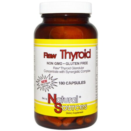 Natural Sources, Raw Thyroid - 180 Cápsulas