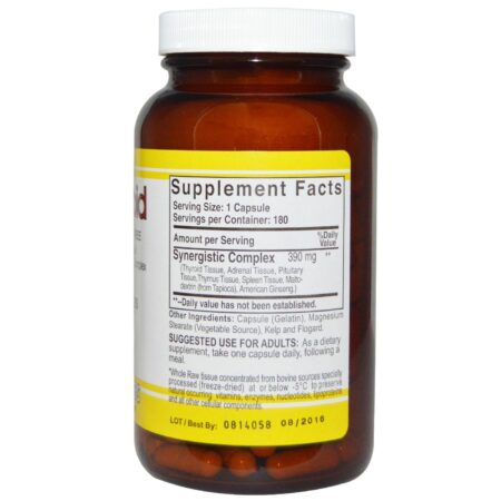 Natural Sources, Raw Thyroid - 180 Cápsulas - Image 2