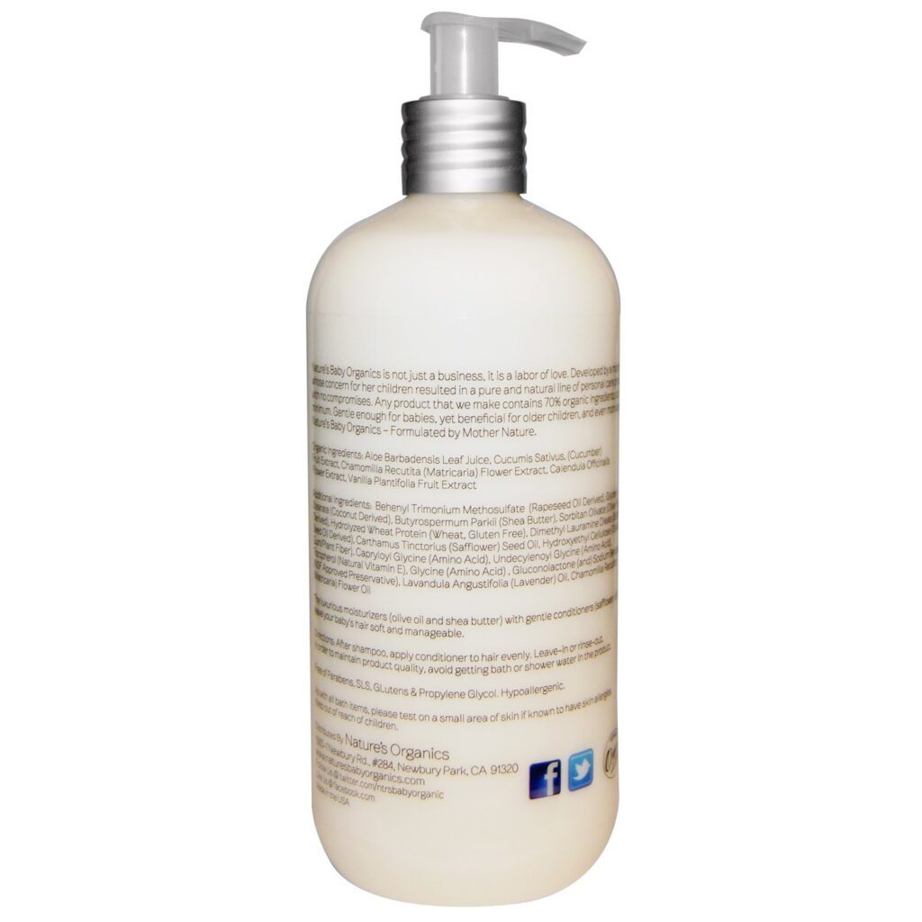 Nature's Baby Organics Condicionador e Desembaraçador Lavanda e Camomila 473ml - Suavidade Natural para Cabelos - Imagem 2