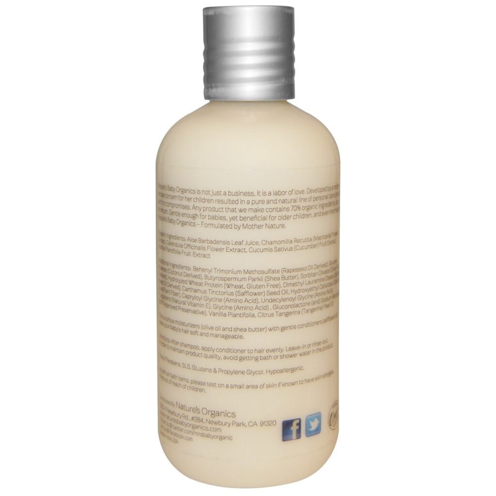 Nature's Bebê Orgânicos Condicionador e Desembaraçador Baunilha Tangerina 237ml - Cabelos Macios e Saudáveis - Imagem 2