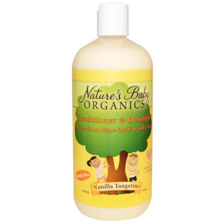 Nature's Bebê Orgânicos Condicionador e Detangler Vanilla Tangerine 16 fl oz