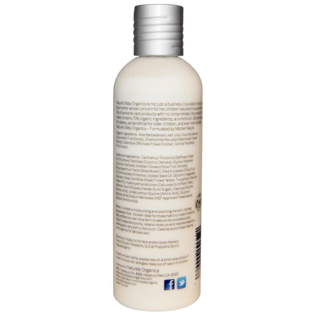 Nature's Bebê Orgânicos Hidratante Rosto e Corpo Sem Perfume 237ml - Imagem 2