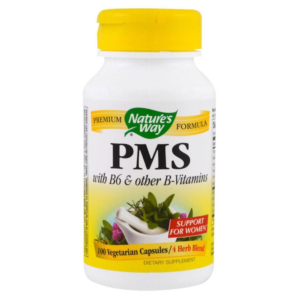 Nature's Way PMS com Vitamina B6 e 5-HTP - 100 Cápsulas para Bem-Estar