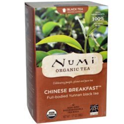 Numi Tea Chá Preto Café da Manhã Chinês - 18 Saquinhos Orgânicos