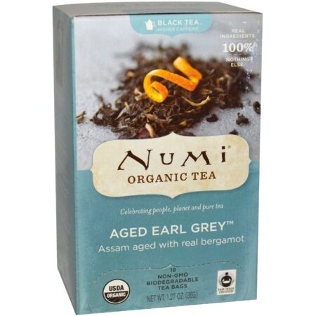 Numi Tea, Chá Preto Earl Grey - 18 Saquinhos