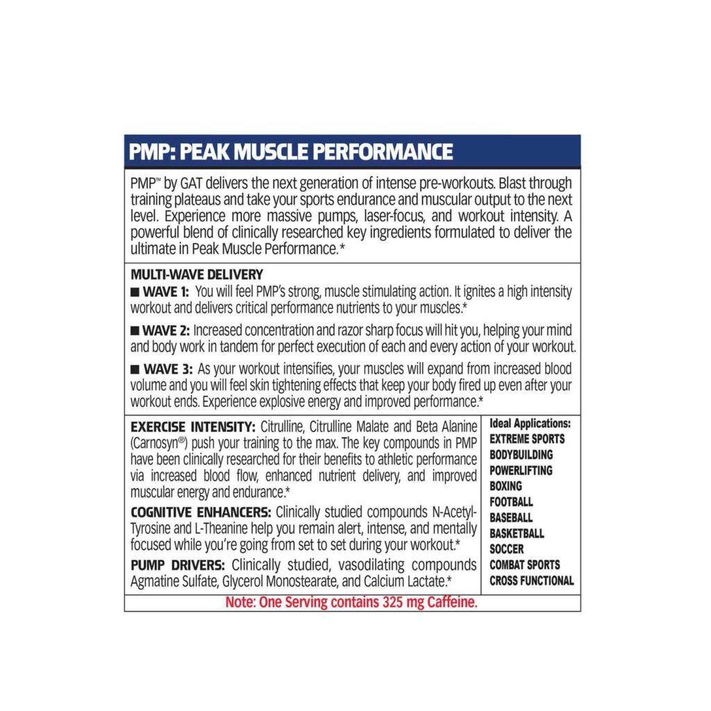 GAT PMP Limonada de Framboesa - 255g (9 oz) - Energia e Foco para o Seu Treino - Imagem 2