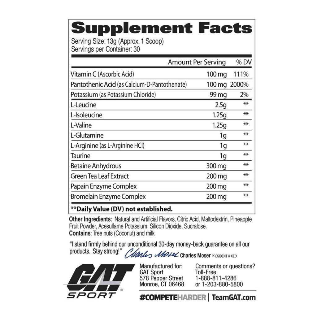 GAT Amino GT Mojito Limão Tropical - 30 Porções: Sua Fonte de Aminoácidos Essenciais no Brasil - Imagem 3