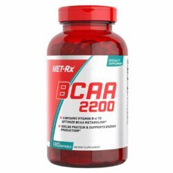 MET-Rx BCAA 2200 – 180 Cápsulas em Gel: Recuperação Muscular e Desempenho Otimizado