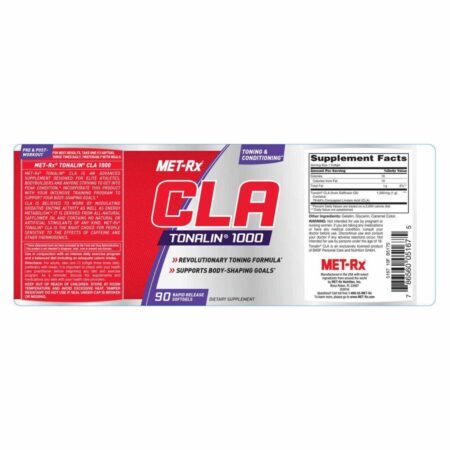 MET-Rx CLA Tonalin 1000 - 90 Cápsulas em Gel: Otimize Seu Bem-Estar e Performance - Imagem 2