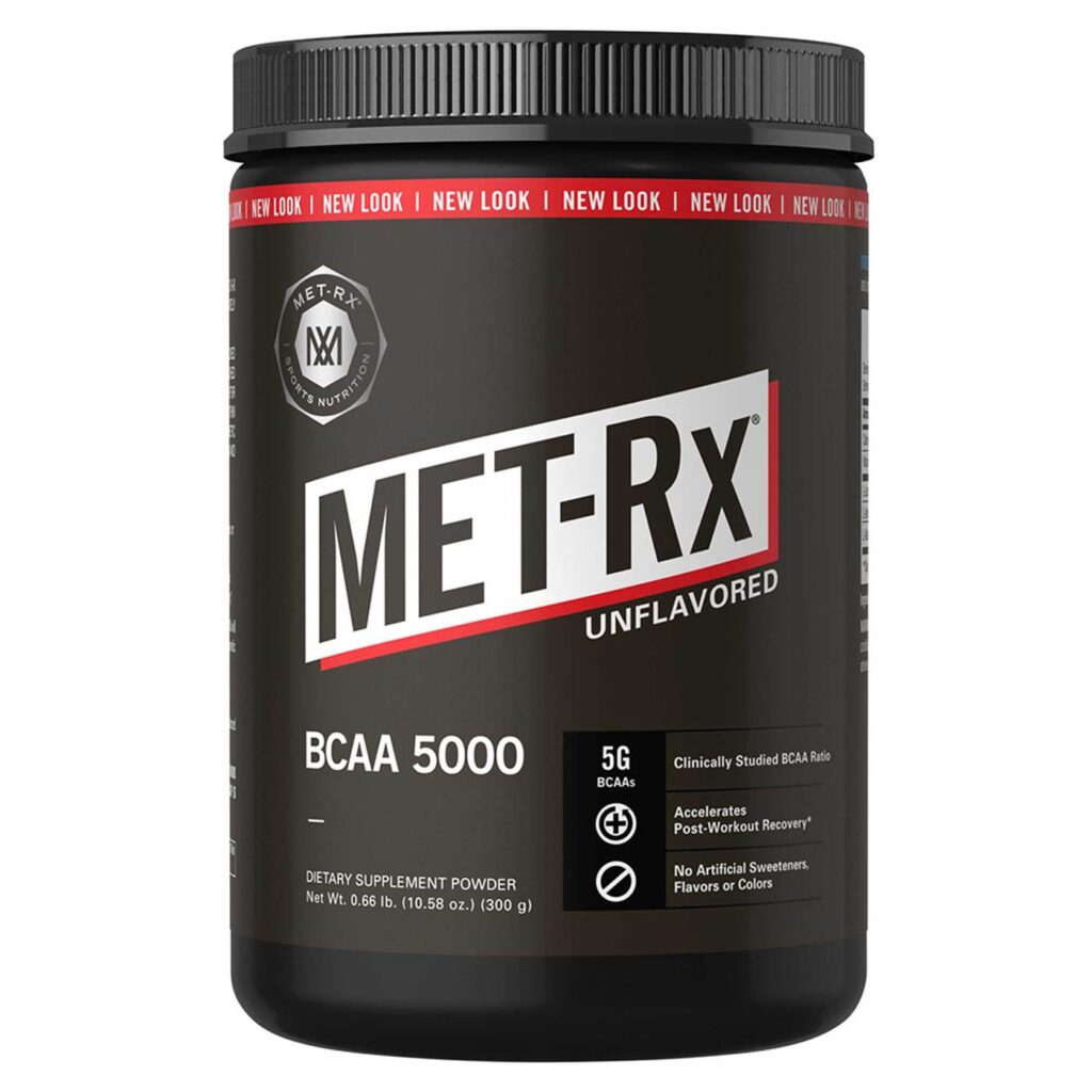 MET-Rx BCAA 5000 Sem Sabor 300g: Aminoácidos Essenciais para Performance e Recuperação Muscular no Brasil
