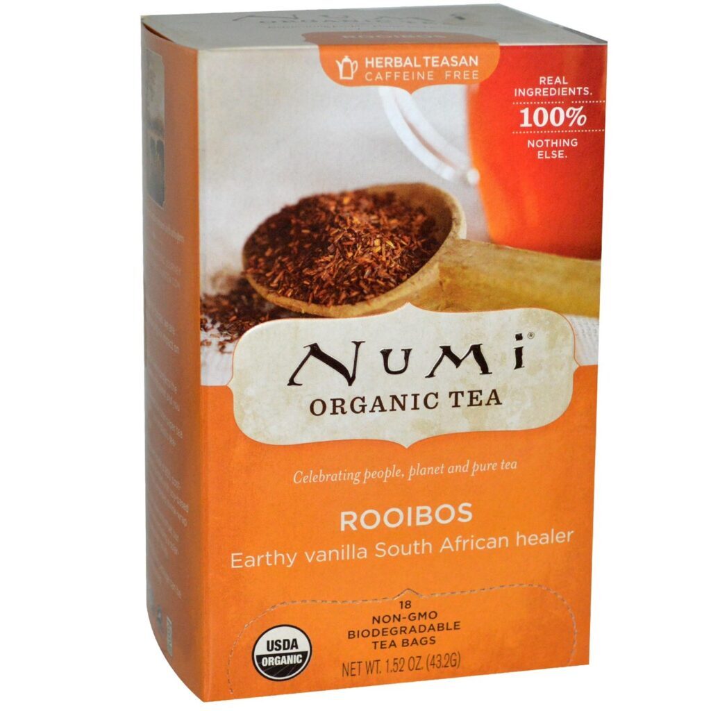 Numi Tea Chá Orgânico de Rooibos - 18 Saquinhos de Chá Puro e Natural