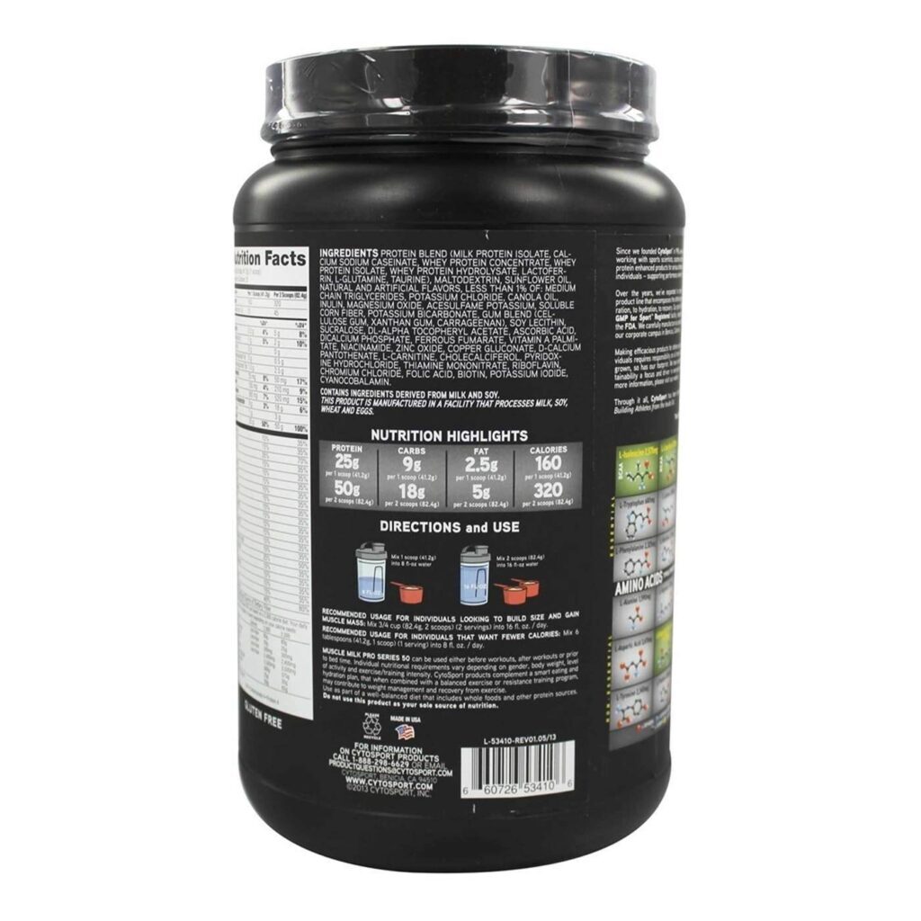 Muscle Milk Pro Series 50 Baunilha Intensa 1.15kg Suplemento Proteico Avançado - Imagem 4