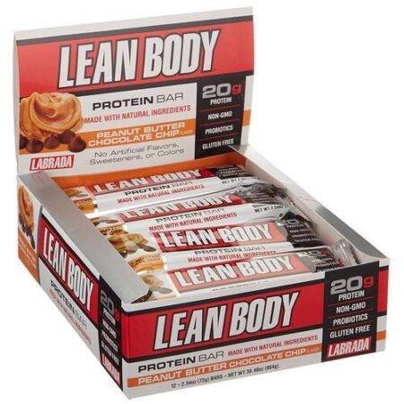 Labrada Nutrition Lean Body Bar, Caramelo de chocolate com manteiga de amendoim - 12 Barras