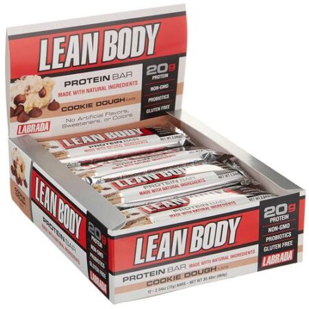 Labrada Nutrition, Barra de Proteína Lean Body - Massa de Biscoito - 12 Barras