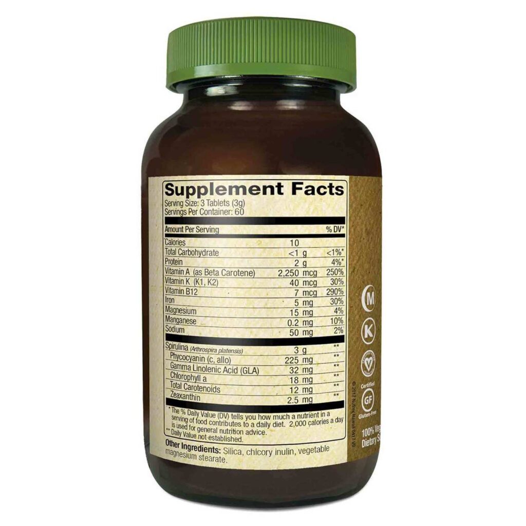 Spirulina Pacifica Nutrex Hawaii 180 Comprimidos: Vitalidade e Nutrição Pura - Imagem 3