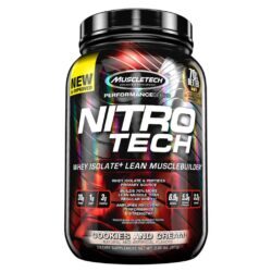 MuscleTech Nitro-Tech Cookies & Creams - 907g: Proteína Isolada de Alta Performance para Ganho Muscular