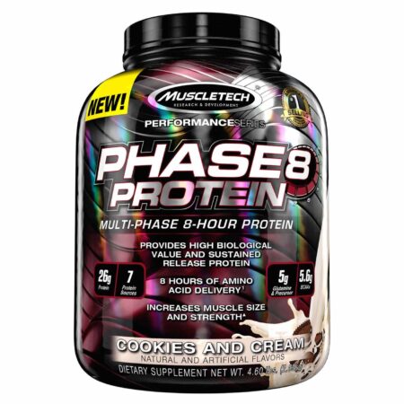 MuscleTech Phase 8, Cookies & Creams - 4.6 lbs/2.09Kg