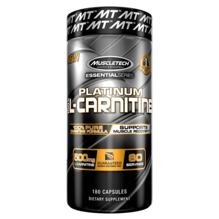 MuscleTech Platinum 100% Carnitina - 500 mg - 180 Cápsulas