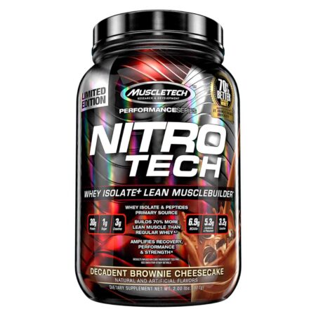 Muscletech Nitro Tech,Cheesecake de Brownie Decadente- 2 lbs/ 907g