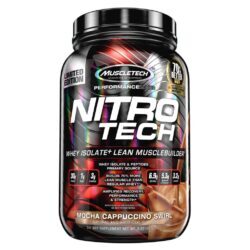 Whey Protein Nitro Tech Muscletech Mocha Cappuccino 907g - Construção Muscular