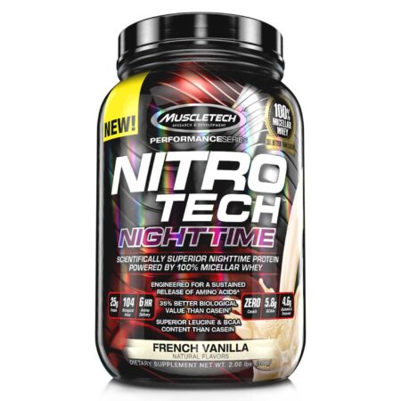 Muscletech Nitro Tech Nighttime, Baunilha francesa - 2 lbs