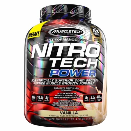 Muscletech Nitro Tech Power, Baunilha Francesa - 4.00 lbs/ 1.81 Kg