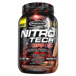 MuscleTech Nitro Tech Ripped 907g Chocolate Brownie - Ganho Muscular e Definição