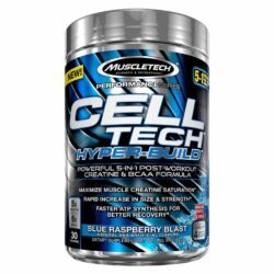Muscletech Cell Tech Hyper-Build, Framboesa Azul - 30 Porções: Massa Muscular e Recuperação Avançada